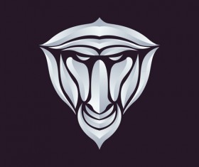 Animal head portrait logos vector set 06