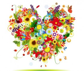 Beautiful decoration flowers vector material 01