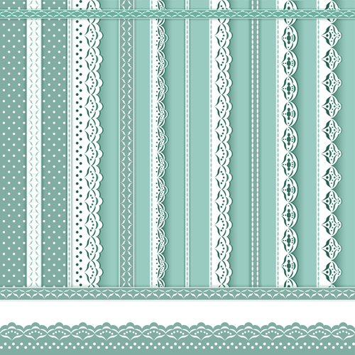 Beautiful lace borders vector design 01