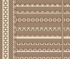 Beautiful lace borders vector design 02