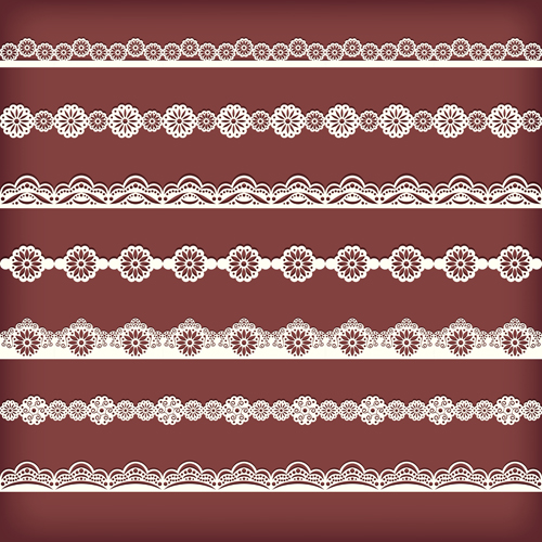 Beautiful lace borders vector design 03