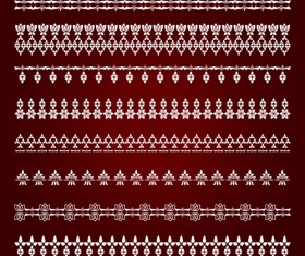 Beautiful lace borders vector design 04