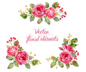 Beautiful pink flower vector art background 01