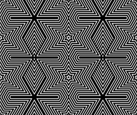 Black with white abstract seamless pattern vector set 03