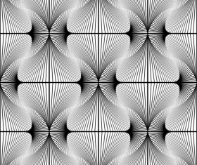 Black with white abstract seamless pattern vector set 05