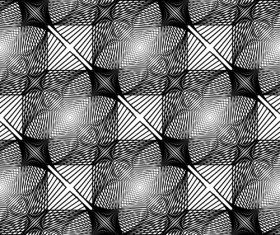 Black with white abstract seamless pattern vector set 07
