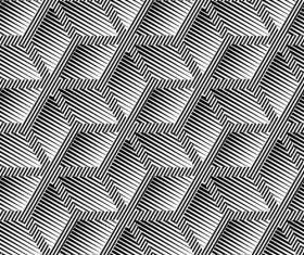 Black with white abstract seamless pattern vector set 15