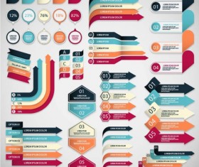 Business infographic design material vectors