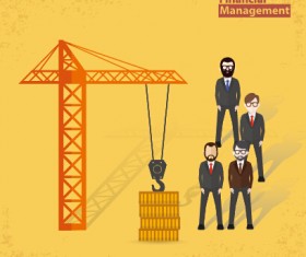 Businessmen work concept template vector 01