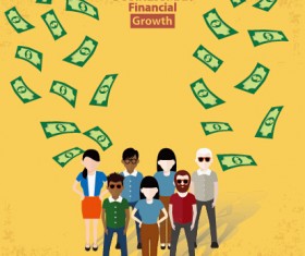 Businessmen work concept template vector 03