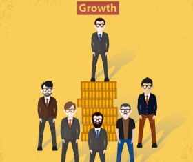Businessmen work concept template vector 06