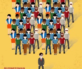 Businessmen work concept template vector 08