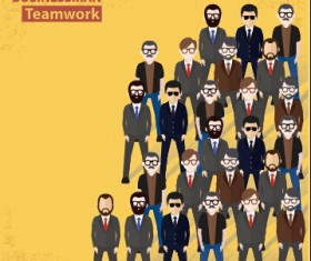 Businessmen work concept template vector 09