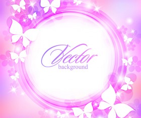 Butterflies with Elegant pink background vector