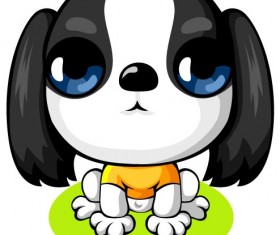 Cartoon lovely dog vector set 01