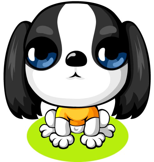 Cartoon lovely dog vector set 01
