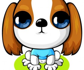 Cartoon lovely dog vector set 02