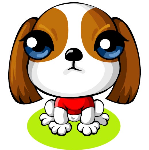 Cartoon lovely dog vector set 03