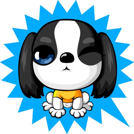 Cartoon lovely dog vector set 04