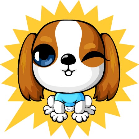 Cartoon lovely dog vector set 07
