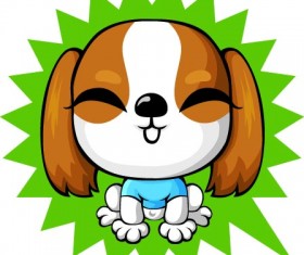 Cartoon lovely dog vector set 09