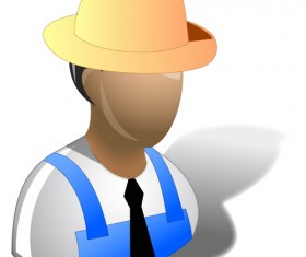 Cartoon professions characters shiny icons vector 01