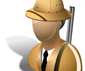 Cartoon professions characters shiny icons vector 03