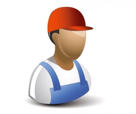 Cartoon professions characters shiny icons vector 08