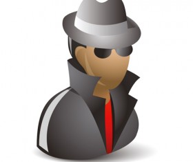 Cartoon professions characters shiny icons vector 09