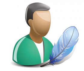 Cartoon professions characters shiny icons vector 15