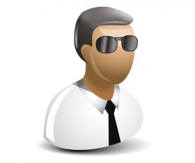 Cartoon professions characters shiny icons vector 16