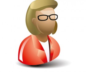 Cartoon professions characters shiny icons vector 19