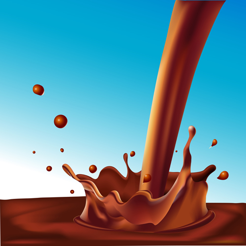 chocolate milk splash vector