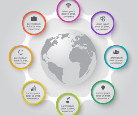 Circle business infographic creative vector 02