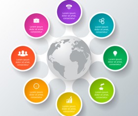 Circle business infographic creative vector 03