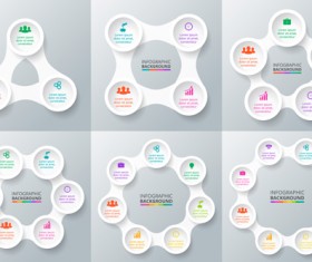 Circle business infographic creative vector 04
