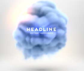 Colored cloud blurs background vectors 01