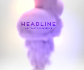 Colored cloud blurs background vectors 07