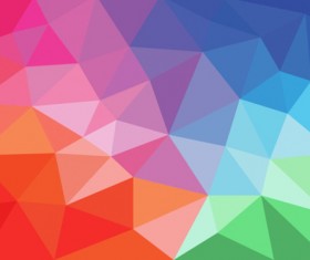 Colored geometric shapes art background vector