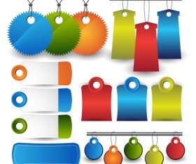 Colored tags sale vectors graphics 02