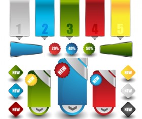 Colored tags sale vectors graphics 04