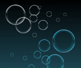 Colorful soap water bubbles vector set 01