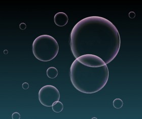 Colorful soap water bubbles vector set 03
