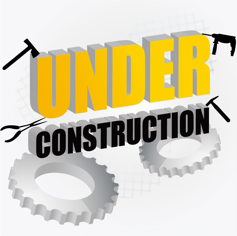 Construction sign with gearwheel vector 02