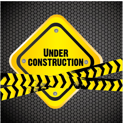 Construction warning sign vectors background 04