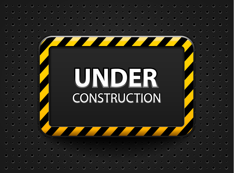 Construction warning sign vectors background 05