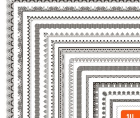 Corner borders vintage styels vector