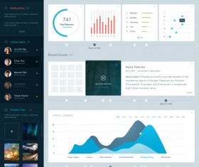 Creative WEB UI adventure company dashboard Psd material