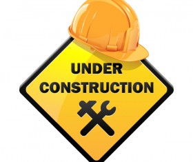 Creative construction sign with tool vector 02
