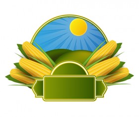 Creative corn art background vector 01